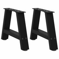 Sofabordben A-formet 2 stk 40x(30-31) cm stål sort