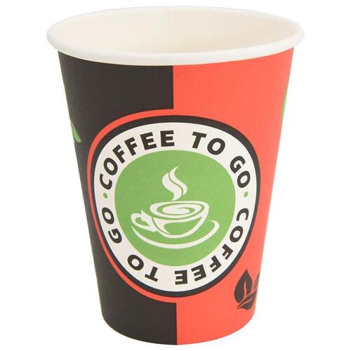 Papirkaffekopper 1000 stk. 12oz 300ml rød og sort