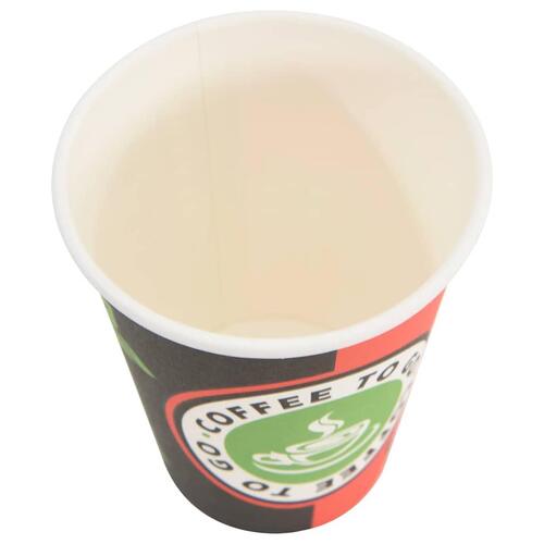 Papirkaffekopper 1000 stk. 12oz 300ml rød og sort