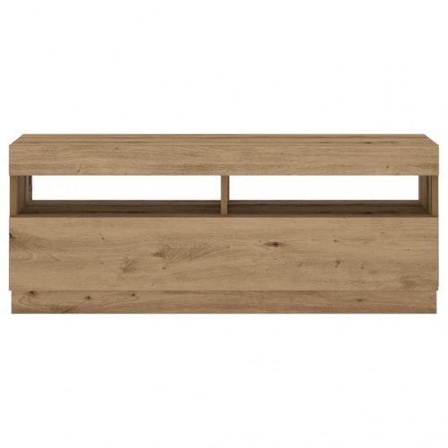 Tv-bord med LED-lys - 200×35×40 cm i konstrueret træ, kunsteg