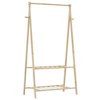 Tøjstativ med hylder 96x45,5x150,5 cm bambus