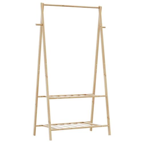 Tøjstativ med hylder 96x45,5x150,5 cm bambus