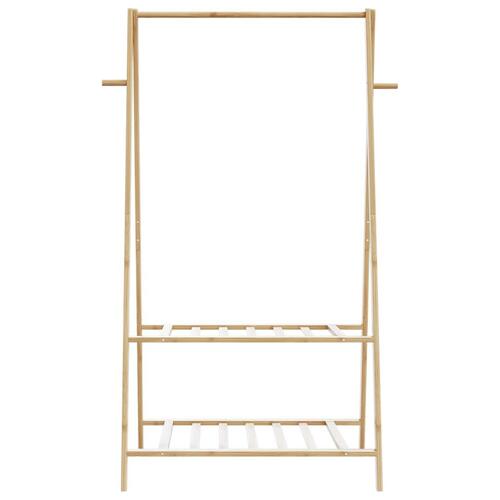 Tøjstativ med hylder 96x45,5x150,5 cm bambus
