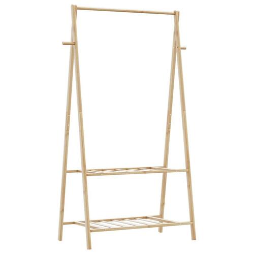 Tøjstativ med hylder 96x45,5x150,5 cm bambus