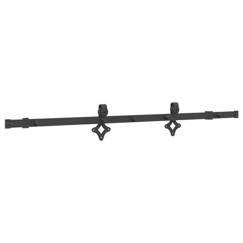 Skinnesæt til skydedør 152,5 cm - stål, sort