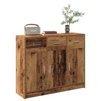 Skænk 91x28x75 cm konstrueret træ antikt træ