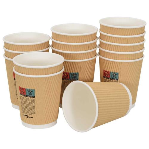 Kaffekopper af papir 500 stk. 8oz 200ml brun