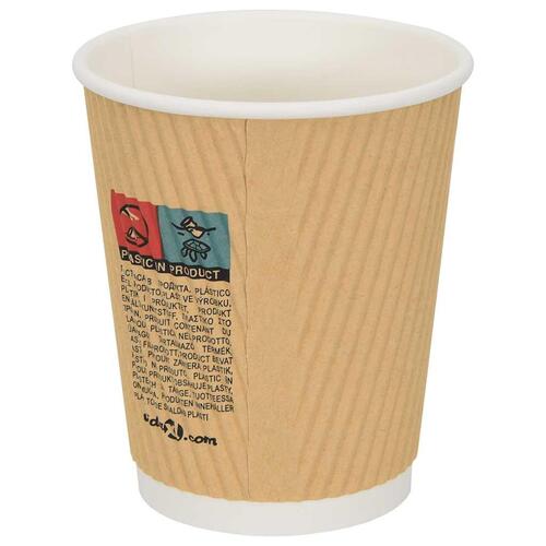 Kaffekopper af papir 500 stk. 8oz 200ml brun