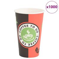 Papirkaffekopper 1000 stk. 16oz 400ml rød og sort