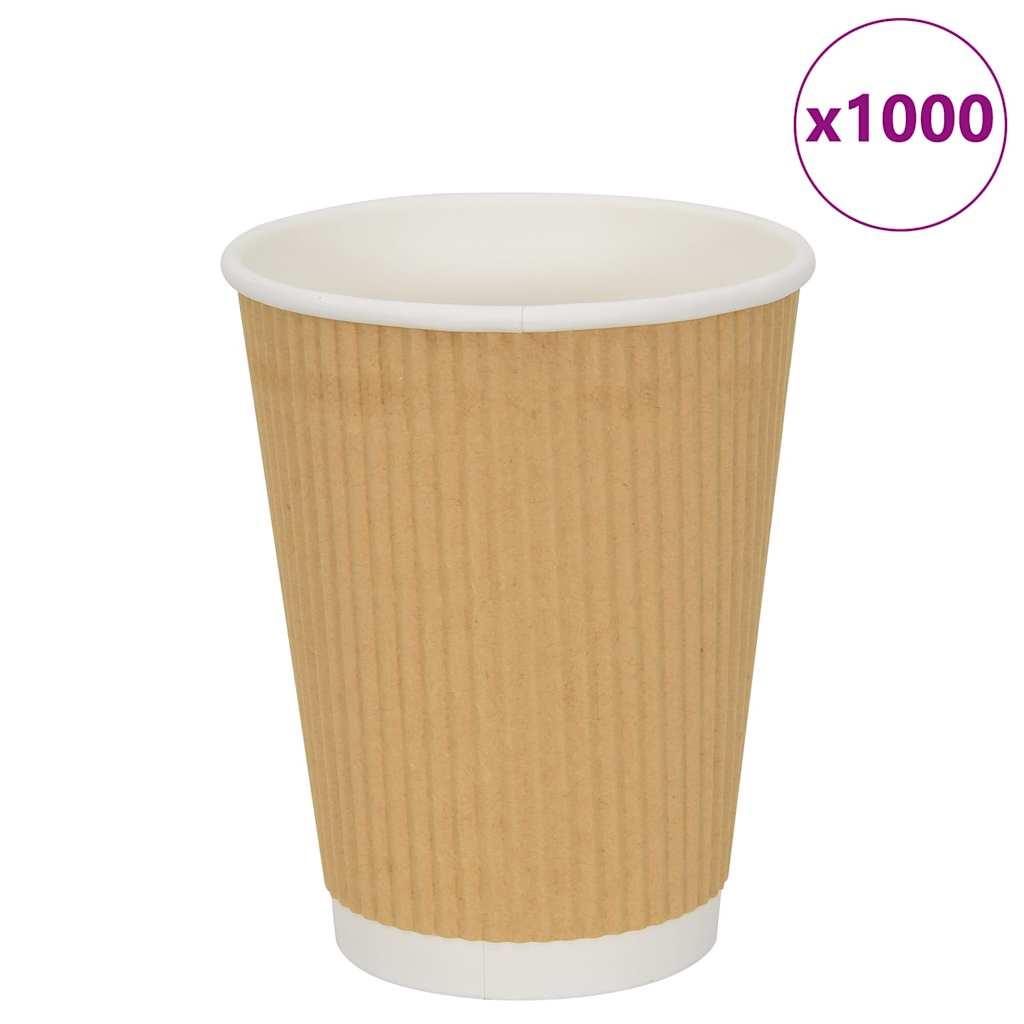 Kaffekopper af papir 500 stk. 12oz 300ml brun