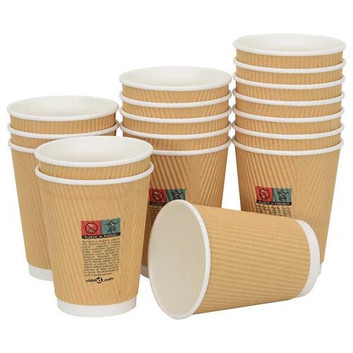 Kaffekopper af papir 500 stk. 12oz 300ml brun