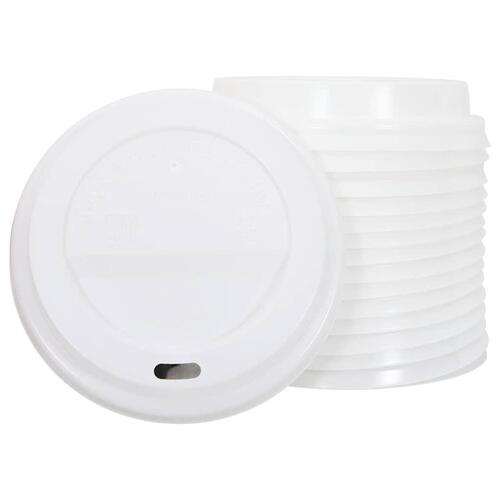 Papirkoplåg Ø90 mm 12oz and 16oz 1000 stk. hvid plast