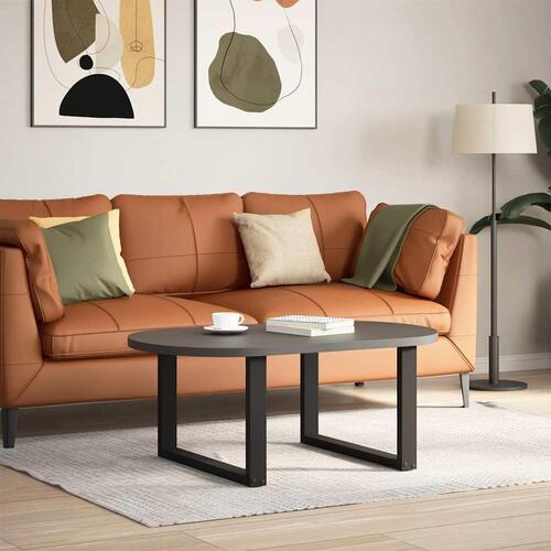 Sofabordben U-formet 2 stk. 70x(42-43) cm stål sort