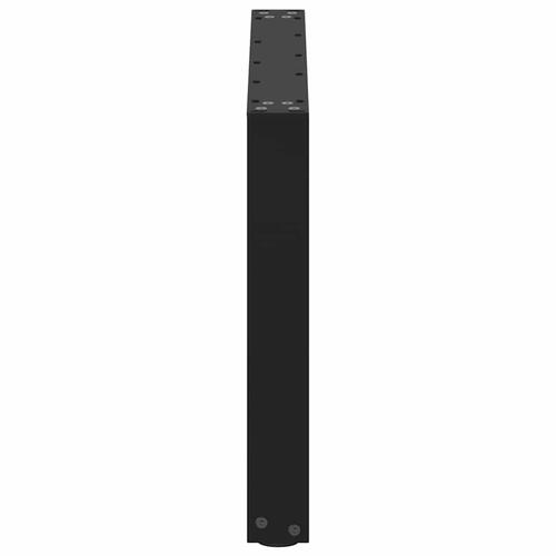 Sofabordben U-formet 2 stk. 70x(42-43) cm stål sort