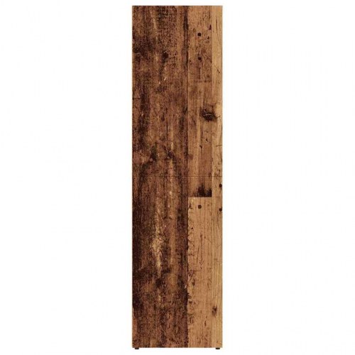 Bogskab i konstrueret træ - antikt træ, 36×30×114 cm, 3 hylder