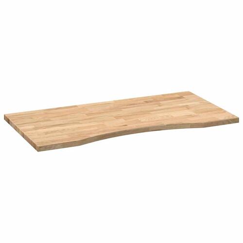 Bordplade ubehandlet 100x60x2,5 cm massivt egetræ rektangulær