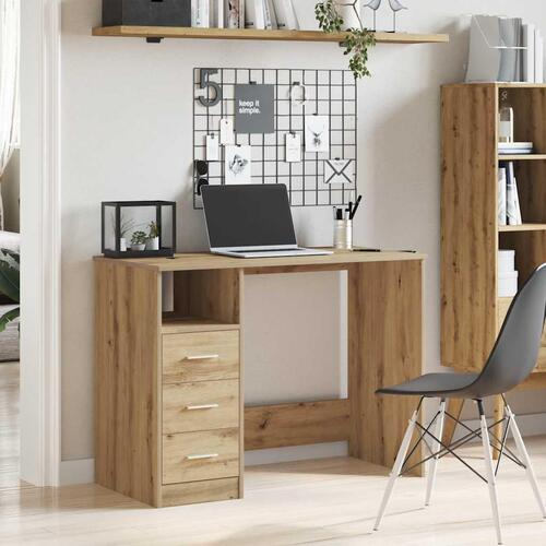 Skrivebord 102x76x50 cm konstrueret træ kunsteg