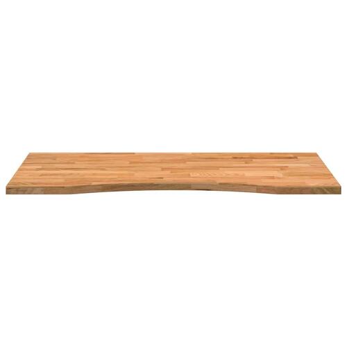 Bordplade 100x50x2,5 cm massivt egetræ rektangulær lysebrun