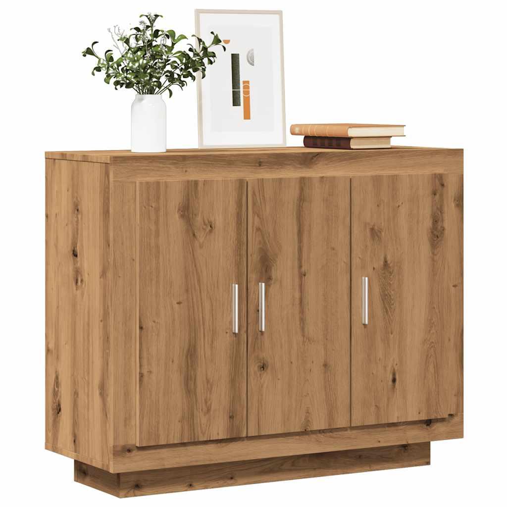 Skænk 92×35×75 cm i konstrueret træ - artisan eg billede