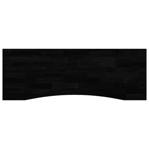 Bordplade 140x50x2,5 cm massivt egetræ rektangulær mørkebrun