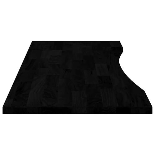 Bordplade 140x50x2,5 cm massivt egetræ rektangulær mørkebrun