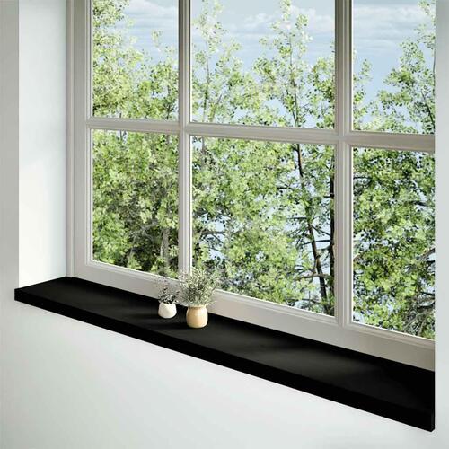Vindueskarme 2 stk mørkebrun 160x30x2 cm massivt egetræ