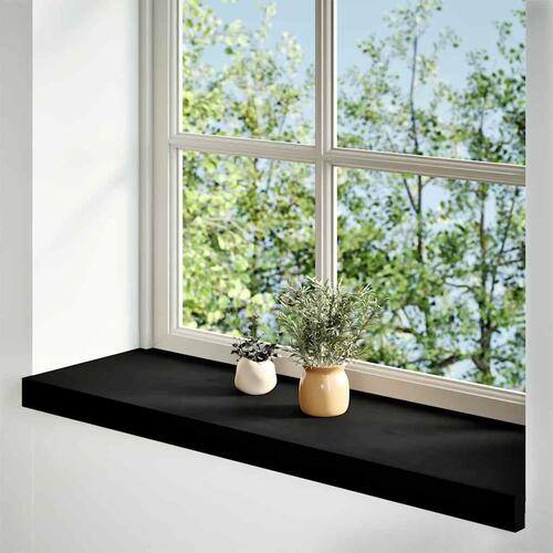 Vindueskarme 2 stk mørkebrun 70x30x2 cm massivt egetræ