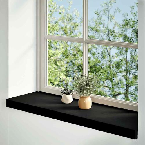 Vindueskarme 2 stk mørkebrun 80x25x2 cm massivt egetræ