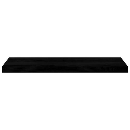 Vindueskarme 2 stk mørkebrun 80x25x2 cm massivt egetræ