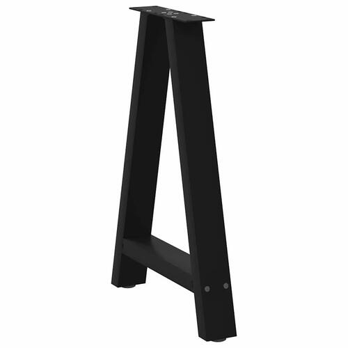 Sofabordben A-formet 2 stk 60x(72-73) cm stål sort