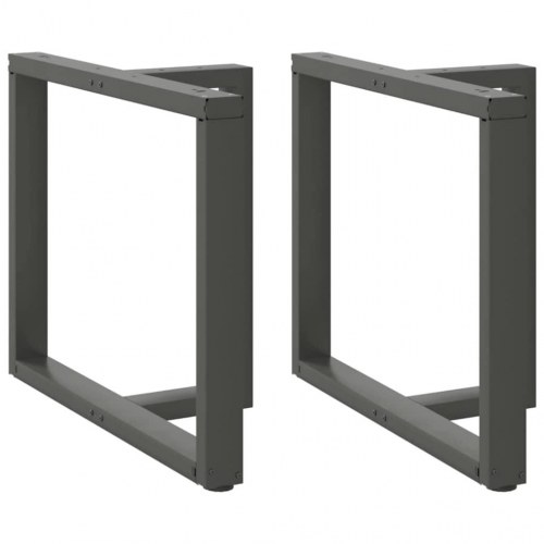 T-formede spisebordsben 2 stk. - antracit stål 90×35×(72-73) cm