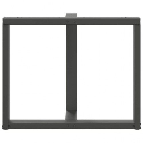 T-formede spisebordsben 2 stk. - antracit stål 90×35×(72-73) cm