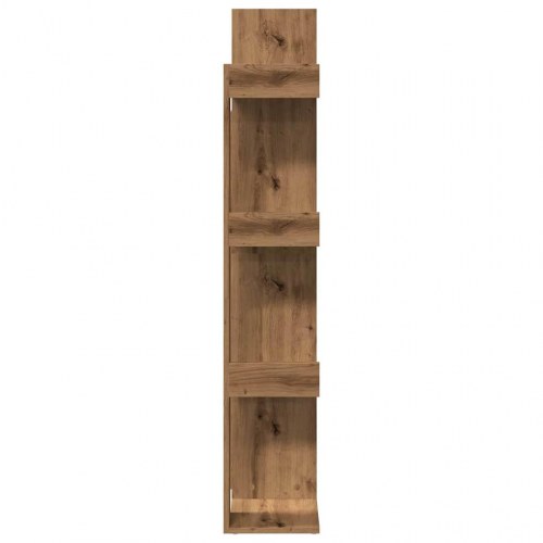 Bogreol i spånplade - artisan eg, 48×25,5×140 cm