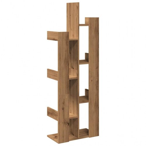 Bogreol i spånplade - artisan eg, 48×25,5×140 cm