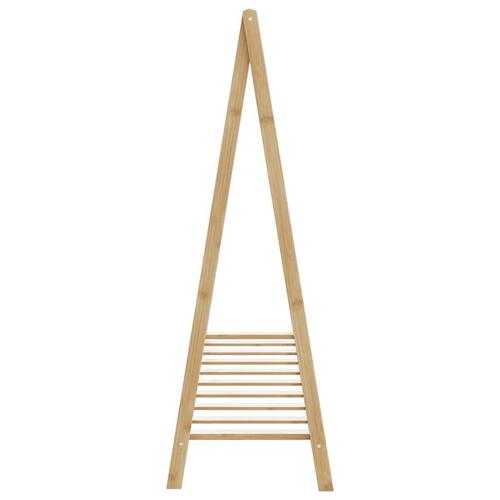 Tøjstativ med hylder 106x34x102 cm bambus