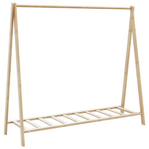 Tøjstativ med hylder 106x34x102 cm bambus