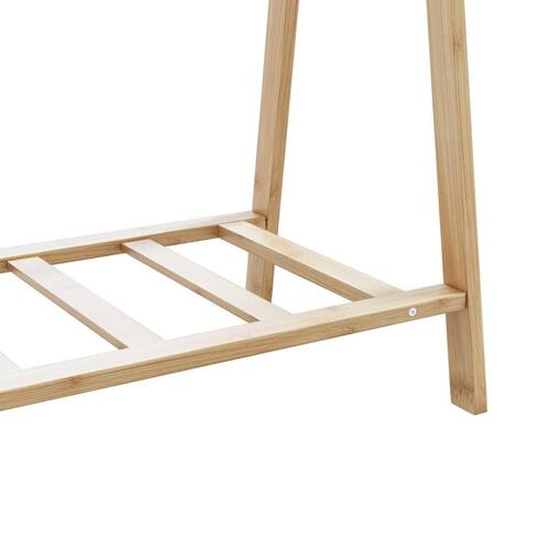 Tøjstativ med hylder 106x34x102 cm bambus