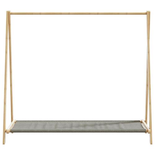Tøjstativ med hylder 106x34x102 cm bambus