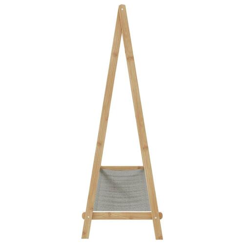 Tøjstativ med hylder 106x34x102 cm bambus