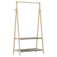Tøjstativ med hylder 96x45,5x150,5 cm bambus