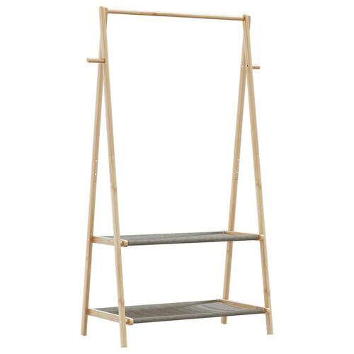 Tøjstativ med hylder 96x45,5x150,5 cm bambus