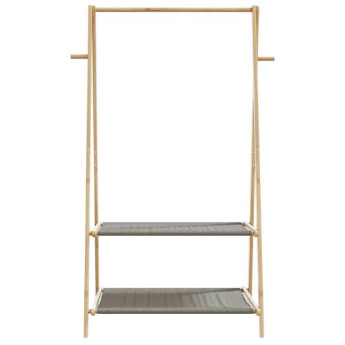 Tøjstativ med hylder 96x45,5x150,5 cm bambus