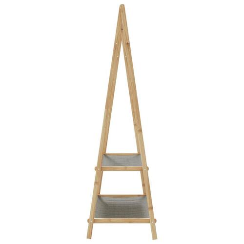 Tøjstativ med hylder 96x45,5x150,5 cm bambus