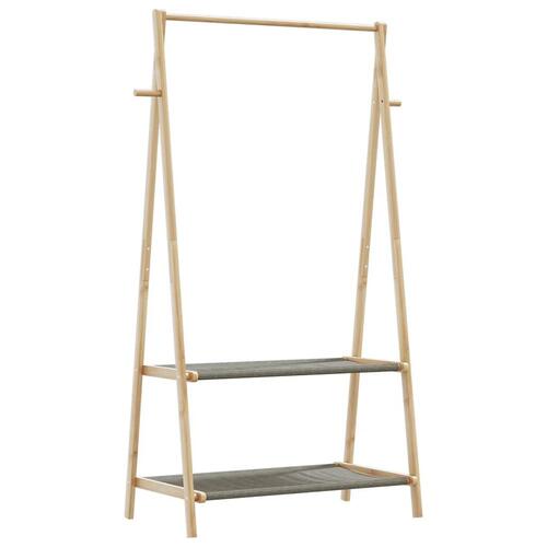Tøjstativ med hylder 96x45,5x150,5 cm bambus