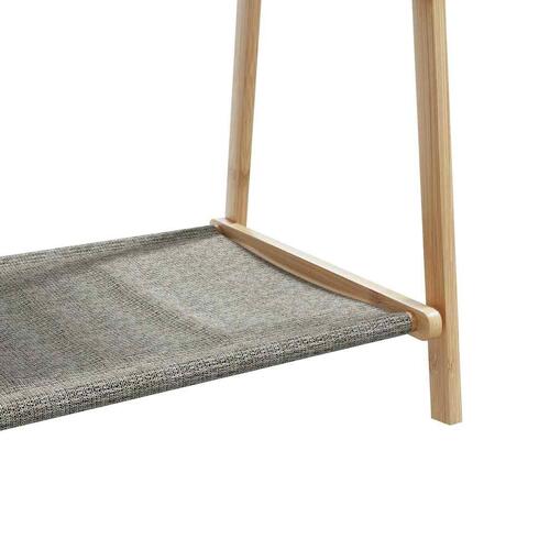 Tøjstativ med hylder 96x45,5x150,5 cm bambus