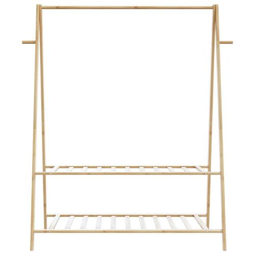 Tøjstativ med hylder 132x45,5x150,5 cm bambus