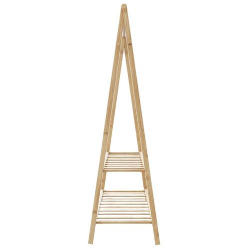 Tøjstativ med hylder 132x45,5x150,5 cm bambus