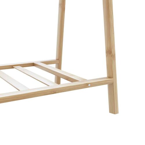 Tøjstativ med hylder 132x45,5x150,5 cm bambus
