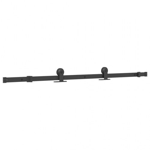 Skinnesæt til skydedør 152,5 cm - stål, sort