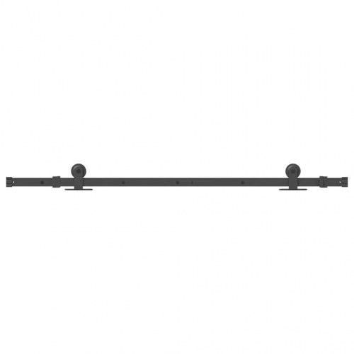 Skinnesæt til skydedør 152,5 cm - stål, sort